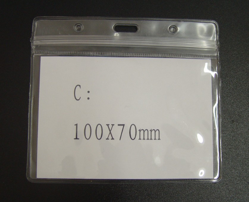 Plastic card holders - Press seal
